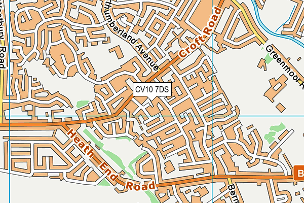 CV10 7DS map - OS VectorMap District (Ordnance Survey)