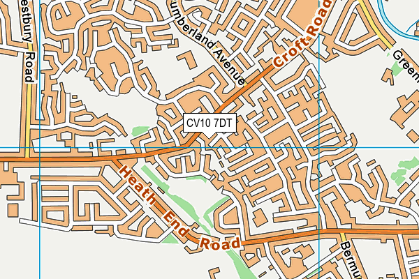 CV10 7DT map - OS VectorMap District (Ordnance Survey)
