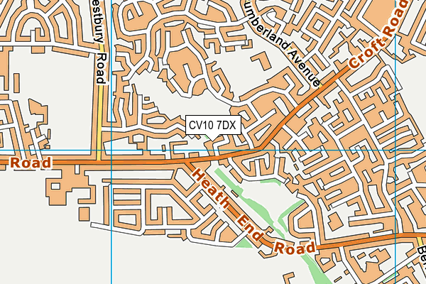 CV10 7DX map - OS VectorMap District (Ordnance Survey)