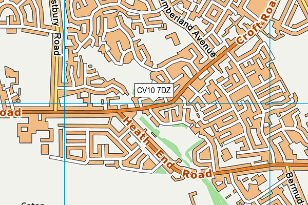 CV10 7DZ map - OS VectorMap District (Ordnance Survey)