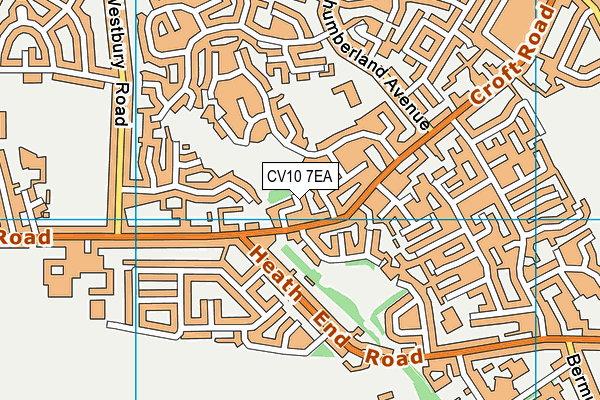 CV10 7EA map - OS VectorMap District (Ordnance Survey)