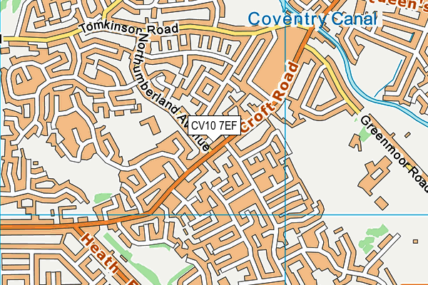 CV10 7EF map - OS VectorMap District (Ordnance Survey)