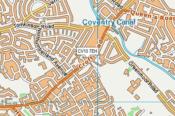 CV10 7EH map - OS VectorMap District (Ordnance Survey)