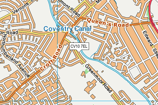 CV10 7EL map - OS VectorMap District (Ordnance Survey)