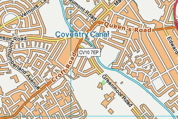 CV10 7EP map - OS VectorMap District (Ordnance Survey)