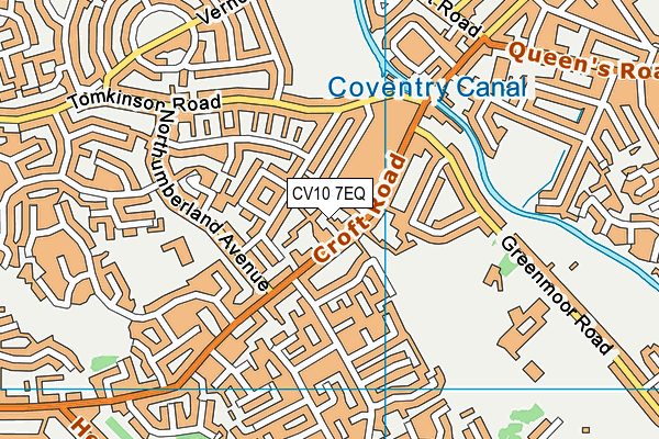 CV10 7EQ map - OS VectorMap District (Ordnance Survey)