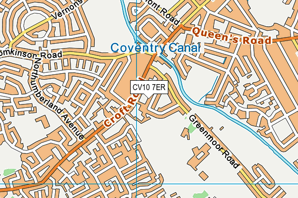 CV10 7ER map - OS VectorMap District (Ordnance Survey)