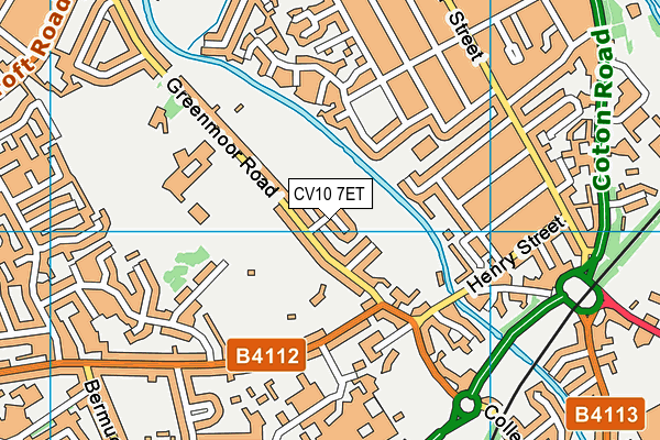 CV10 7ET map - OS VectorMap District (Ordnance Survey)