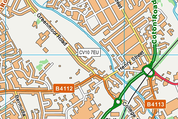 CV10 7EU map - OS VectorMap District (Ordnance Survey)