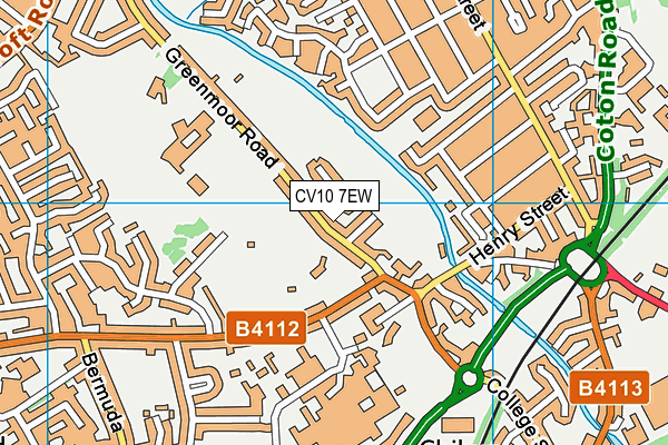 CV10 7EW map - OS VectorMap District (Ordnance Survey)