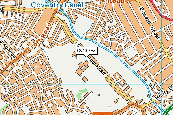 CV10 7EZ map - OS VectorMap District (Ordnance Survey)