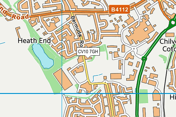 CV10 7GH map - OS VectorMap District (Ordnance Survey)