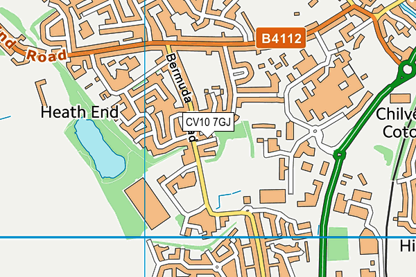 CV10 7GJ map - OS VectorMap District (Ordnance Survey)