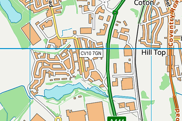 CV10 7GN map - OS VectorMap District (Ordnance Survey)