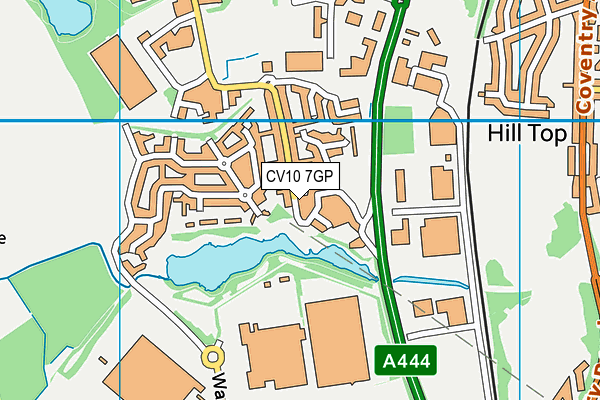 CV10 7GP map - OS VectorMap District (Ordnance Survey)