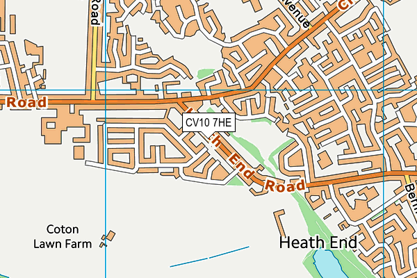 CV10 7HE map - OS VectorMap District (Ordnance Survey)