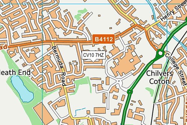 CV10 7HZ map - OS VectorMap District (Ordnance Survey)