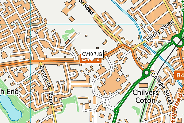 CV10 7JG map - OS VectorMap District (Ordnance Survey)