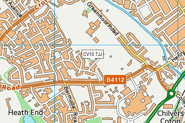 CV10 7JJ map - OS VectorMap District (Ordnance Survey)