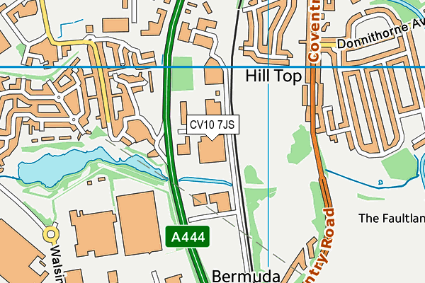 CV10 7JS map - OS VectorMap District (Ordnance Survey)