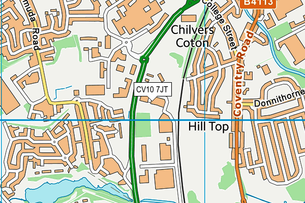CV10 7JT map - OS VectorMap District (Ordnance Survey)