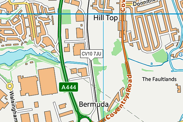 CV10 7JU map - OS VectorMap District (Ordnance Survey)