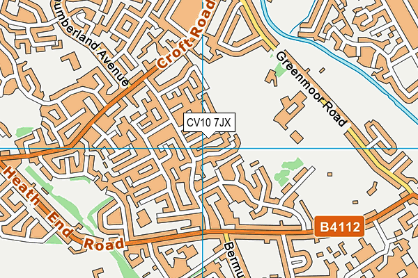 CV10 7JX map - OS VectorMap District (Ordnance Survey)