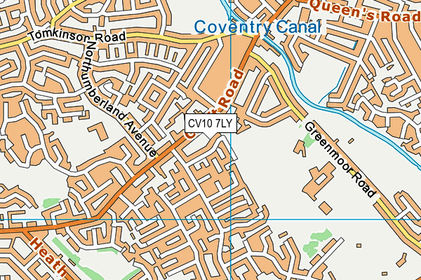 CV10 7LY map - OS VectorMap District (Ordnance Survey)