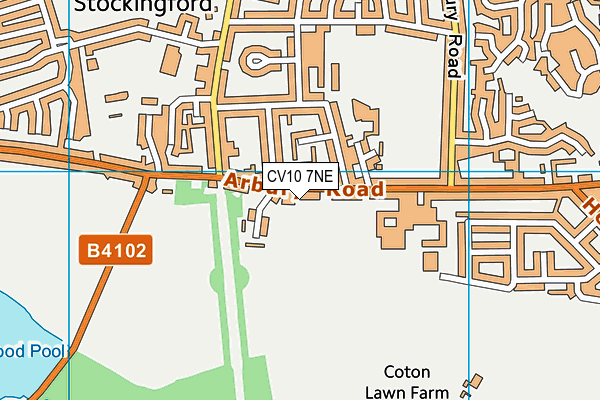 CV10 7NE map - OS VectorMap District (Ordnance Survey)