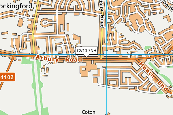 CV10 7NH map - OS VectorMap District (Ordnance Survey)