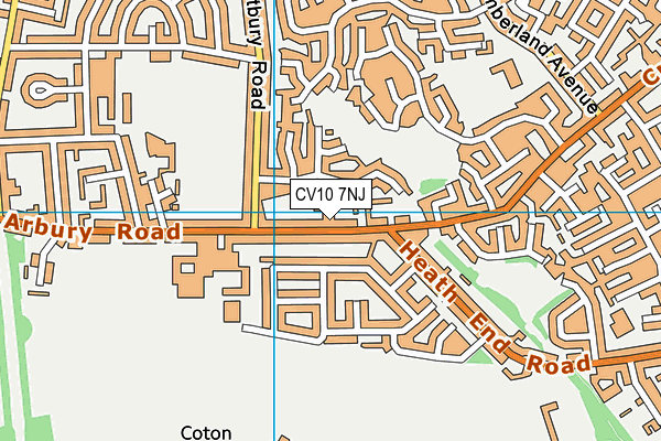 CV10 7NJ map - OS VectorMap District (Ordnance Survey)