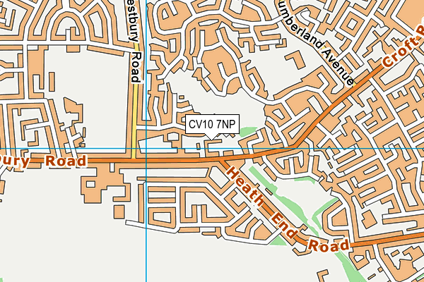 CV10 7NP map - OS VectorMap District (Ordnance Survey)