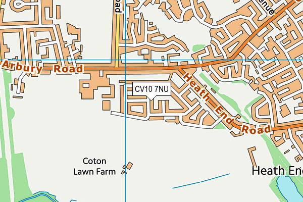 CV10 7NU map - OS VectorMap District (Ordnance Survey)