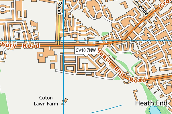 CV10 7NW map - OS VectorMap District (Ordnance Survey)