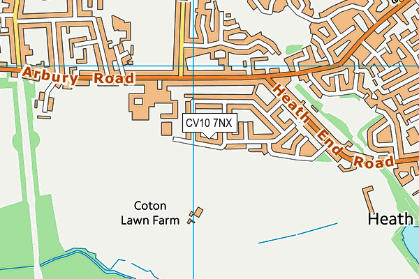 CV10 7NX map - OS VectorMap District (Ordnance Survey)