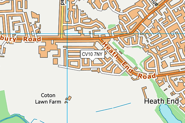 CV10 7NY map - OS VectorMap District (Ordnance Survey)