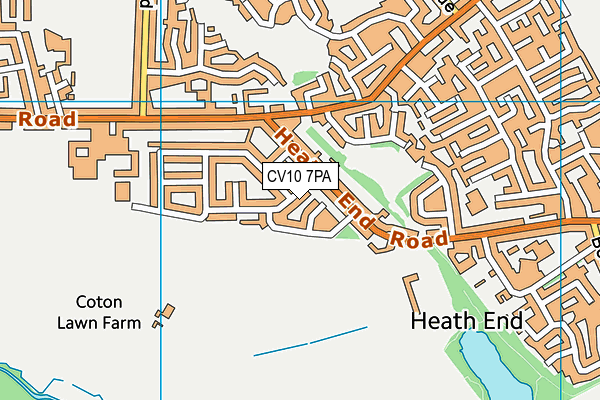 CV10 7PA map - OS VectorMap District (Ordnance Survey)