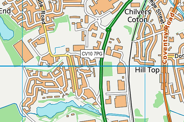 CV10 7PG map - OS VectorMap District (Ordnance Survey)