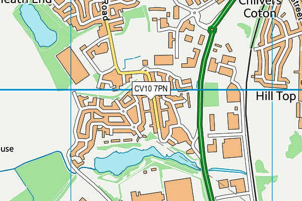 CV10 7PN map - OS VectorMap District (Ordnance Survey)