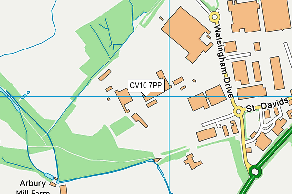 CV10 7PP map - OS VectorMap District (Ordnance Survey)