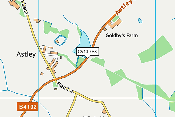 CV10 7PX map - OS VectorMap District (Ordnance Survey)