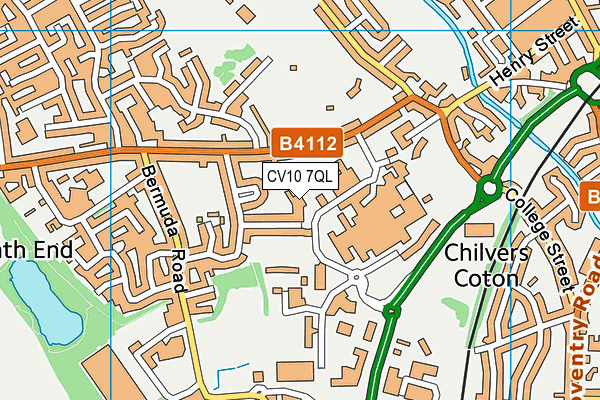 CV10 7QL map - OS VectorMap District (Ordnance Survey)