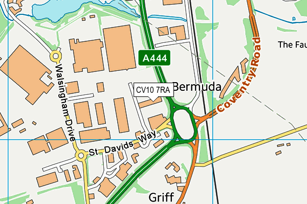 CV10 7RA map - OS VectorMap District (Ordnance Survey)