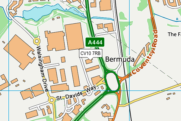 CV10 7RB map - OS VectorMap District (Ordnance Survey)