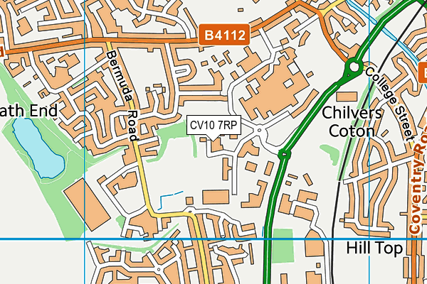 CV10 7RP map - OS VectorMap District (Ordnance Survey)