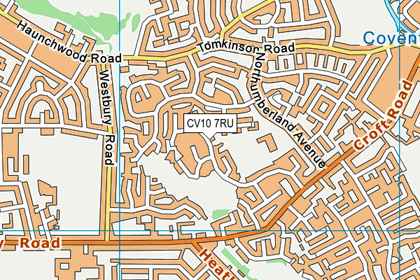 CV10 7RU map - OS VectorMap District (Ordnance Survey)