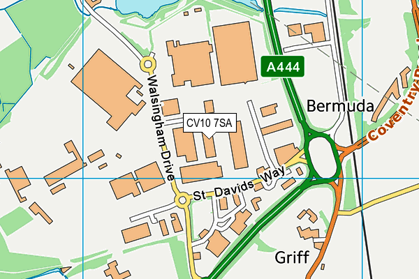 CV10 7SA map - OS VectorMap District (Ordnance Survey)