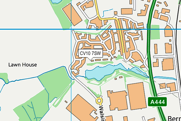 CV10 7SW map - OS VectorMap District (Ordnance Survey)