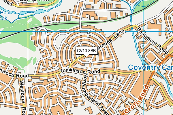 CV10 8BB map - OS VectorMap District (Ordnance Survey)
