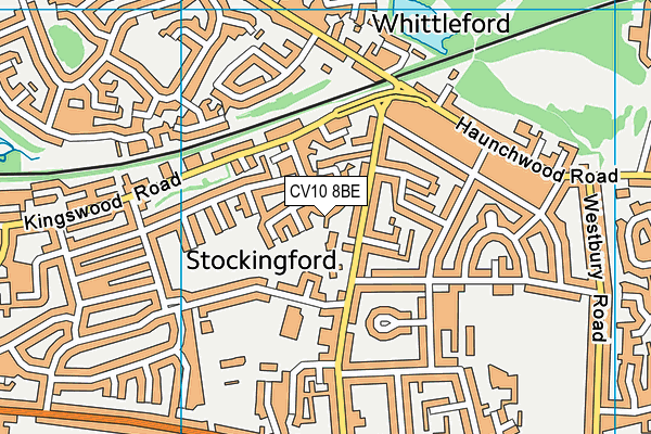 CV10 8BE map - OS VectorMap District (Ordnance Survey)